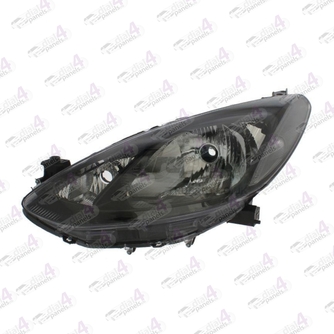 MAZDA 2 2008-2014 HEADLAMP CHROME BLACK LEFT D651510K0B - D651510L0G - DF71510L0B - DF71510L0C - DF71510L0D - DF71510L0E - DF71510L0F - DF71510L0G - DF71510L0N