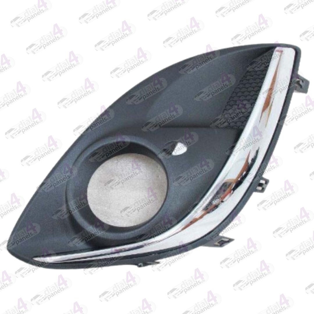 VAUXHALL CORSA D 2011-2014 FRONT BUMPER GRILLE WITH FOG HOLE & CHROME MOULDING LEFT 1400873
