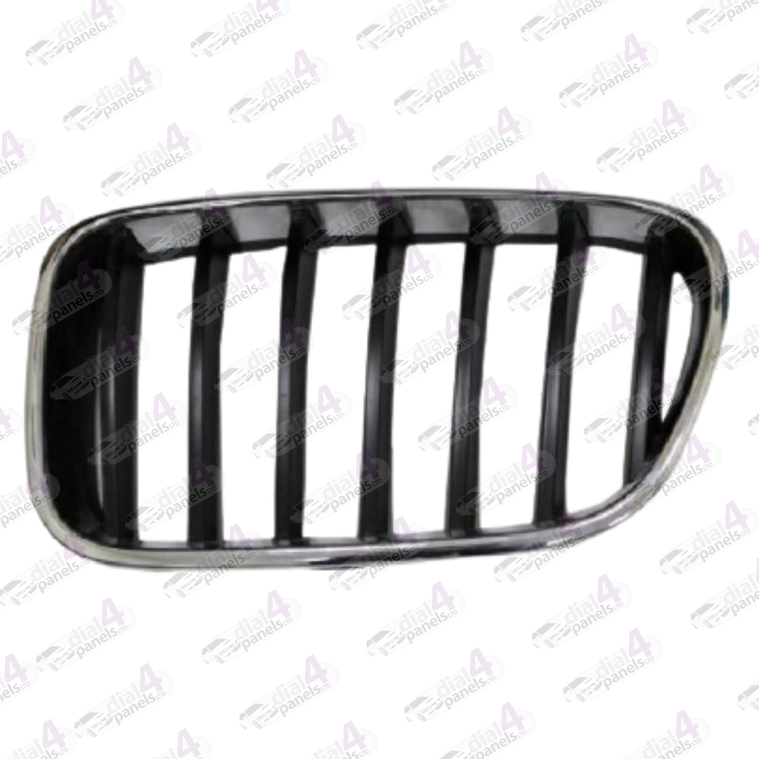 BMW X3 2011-2013 FRONT GRILLE BLACK WITH CHROME SURROUND LEFT 51117210725