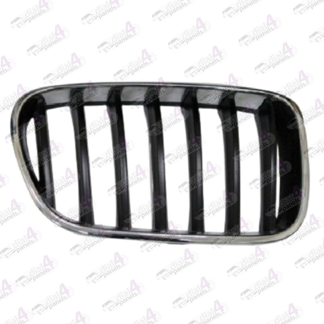 BMW X3 2014-2017 FRONT GRILLE BLACK WITH CHROME SURROUND RIGHT 51117338572