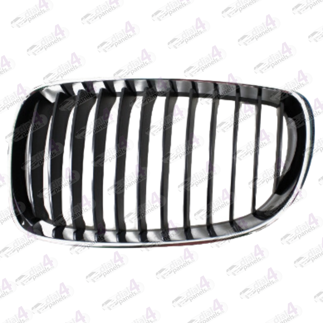 BMW 1 SERIES 2007-2010 FRONT GRILLE BLACK WITH CHROME SURROUND LEFT 51137166439