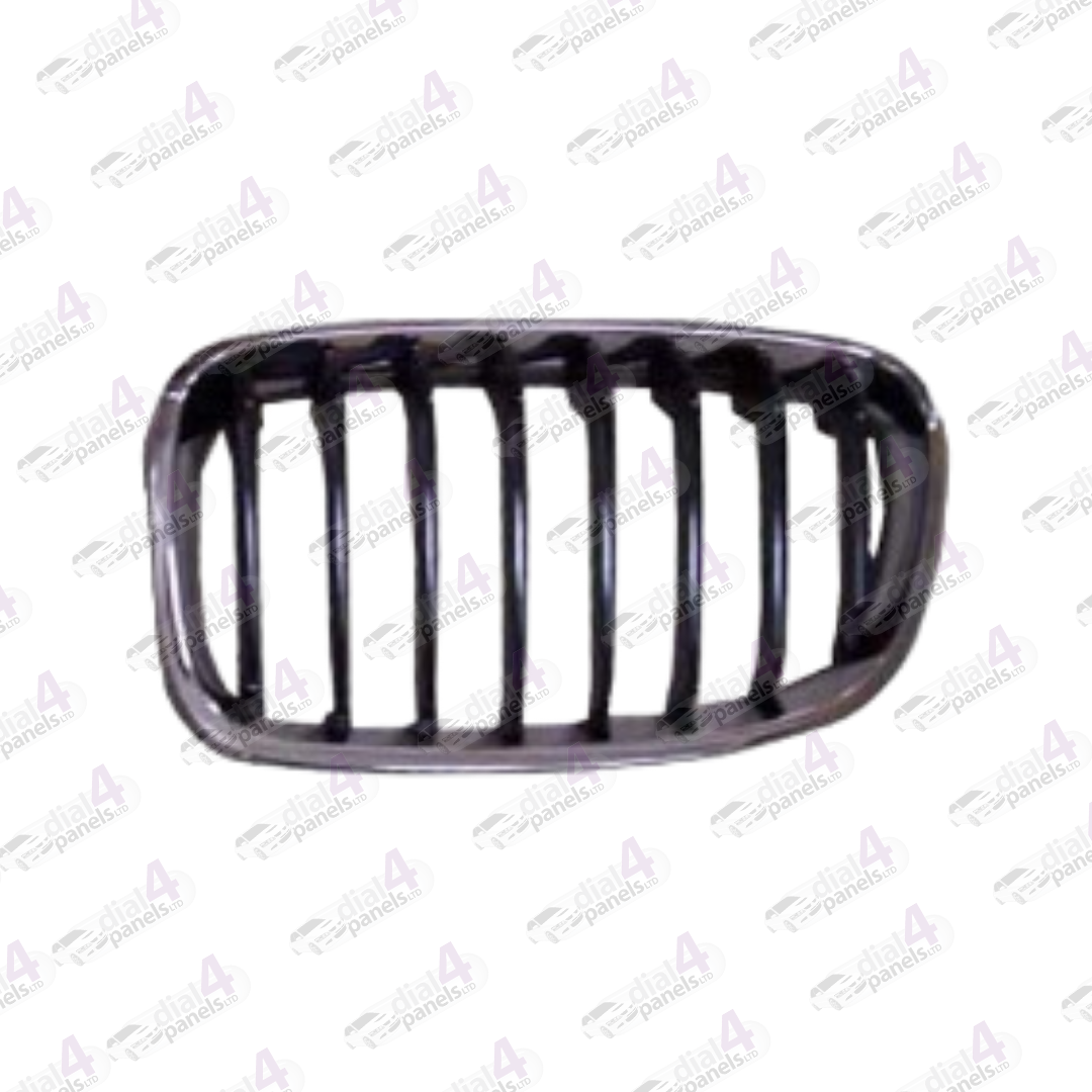 BMW 1 SERIES 2011-2015 FRONT GRILLE BLACK WITH CHROME SURROUND LEFT 51137262117