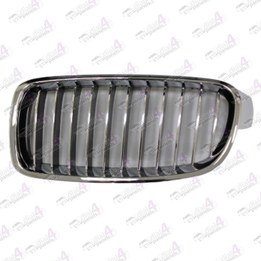 BMW 3 SERIES 2012-2019 FRONT GRILLE CHROME WITH BLACK LUXURY LINE LEFT 51137263481