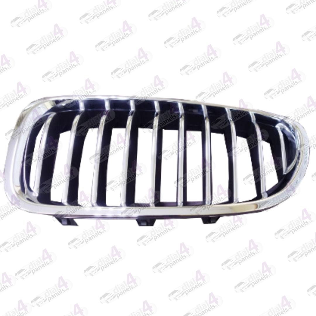 BMW 5 SERIES 2014-2016 FRONT GRILLE CHROME & BLACK LEFT 51137336477