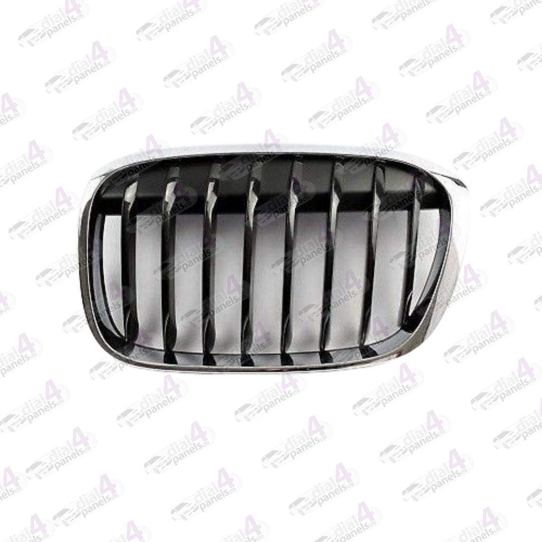 BMW X1 2015-2019 FRONT GRILLE BLACK WITH CHROME SURROUND LEFT 51137354823