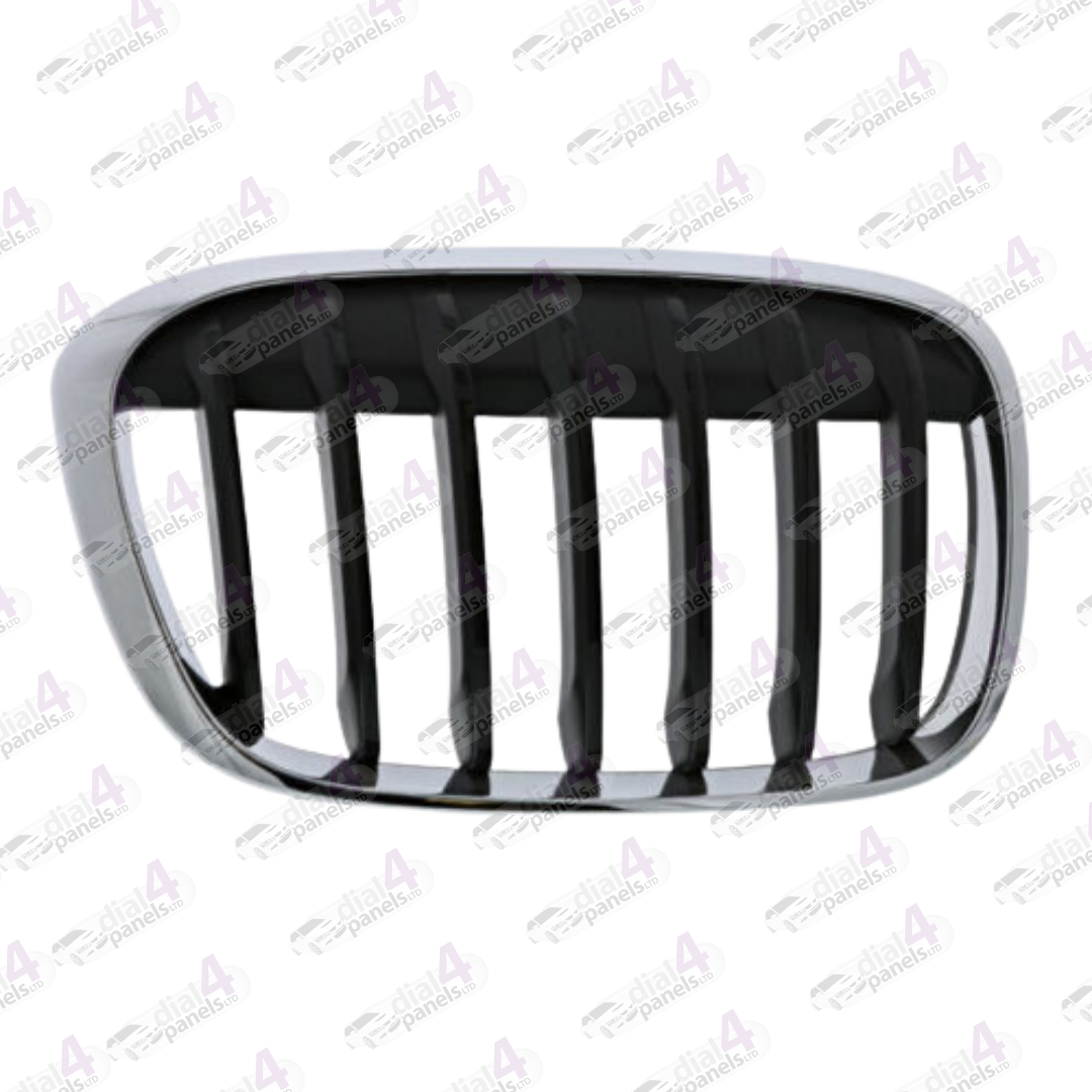 BMW X1 2015-2019 FRONT GRILLE BLACK WITH CHROME SURROUND RIGHT 51137354824