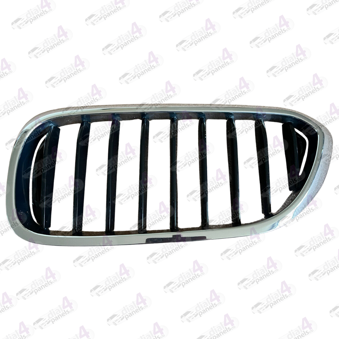 BMW 5 SERIES 2017-2020 FRONT GRILLE BLACK WITH CHROME SURROUND LEFT 51137390863