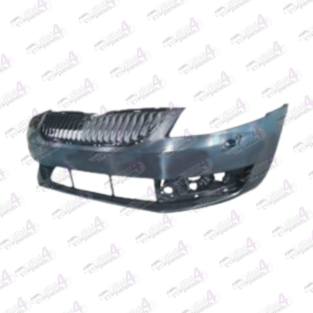 SKODA OCTAVIA 2013-2016 FRONT BUMPER WITH TOP GRILLE & WASHER 5E0807217A