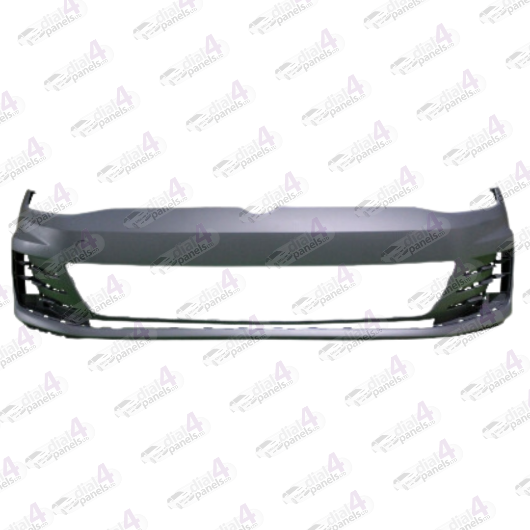 VOLKSWAGEN GOLF 2013-2017 FRONT BUMPER PRIMED WITHOUT PARKING SENSOR HOLE & WASHER HOLE (GTI) 5G0807217ACGRU