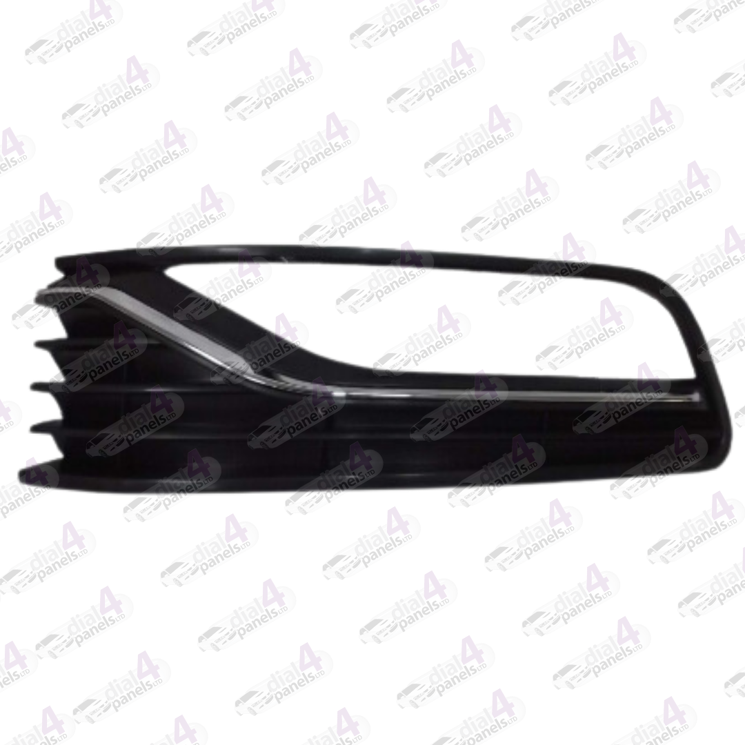 VOLKSWAGEN POLO 2014-2017 FRONT BUMPER GRILLE WITH LAMP HOLE & CHROME MOULDING LEFT 6C0854661BRYP