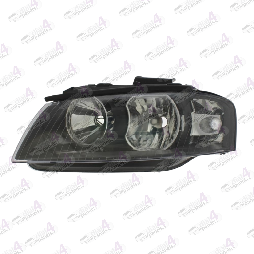 AUDI A3 2003-2008 HEADLAMP BLACK LEFT 8P0941003K - 8P0941003L - 8L0941003K - 8P0941003A