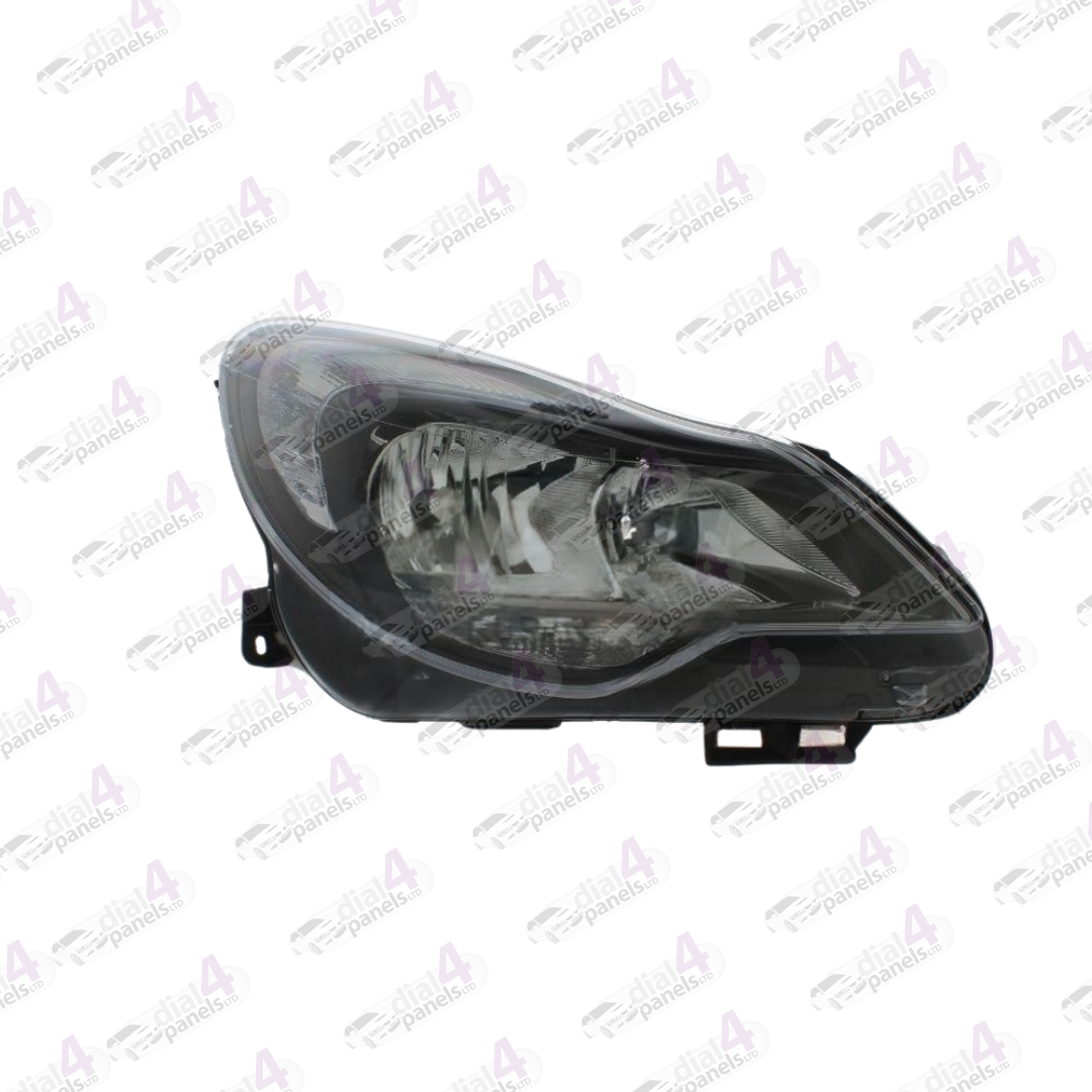 VAUXHALL CORSA 2011-2014 HEADLAMP BLACK RIGHT 1216645 - 13446800 - 95510690 - 95515398