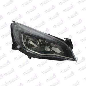 VAUXHALL ASTRA 2012-2014 HEADLAMP BLACK WITH CHROME STRIP RIGHT 1216731 - 13371602