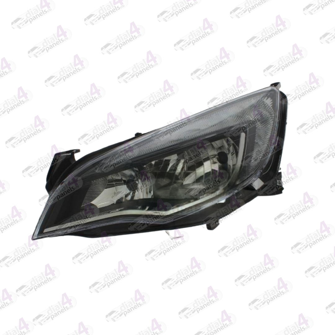 VAUXHALL ASTRA 2012-2014 HEADLAMP BLACK WITH CHROME STRIP LEFT 1216730 - 13371601