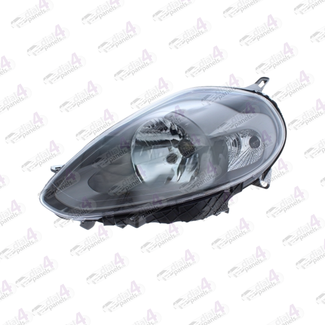 FIAT PUNTO EVO 2010-2018 HEADLAMP DARK GREY LEFT 51855647 - 986824180