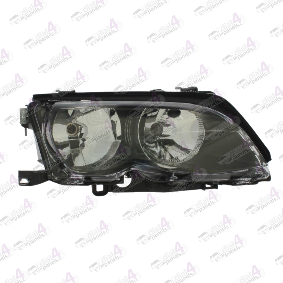 BMW 3 SERIES 2001-2004 HEADLAMP BLACK RIGHT 63126910960 - 63126910956 - 63127165770 - 6312716584