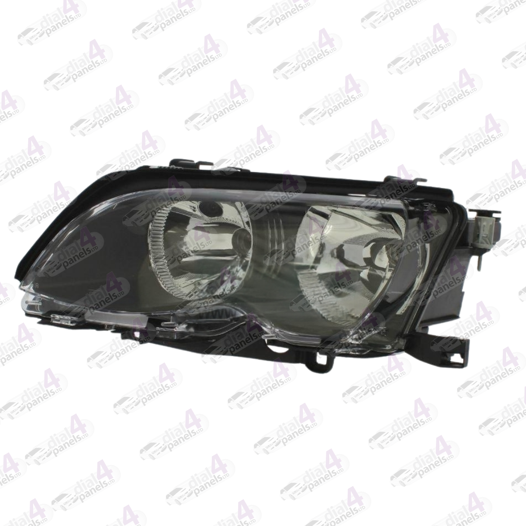 BMW 3 SERIES 2001-2004 HEADLAMP BLACK LEFT 63126910959 - 63126910955 - 63127165769