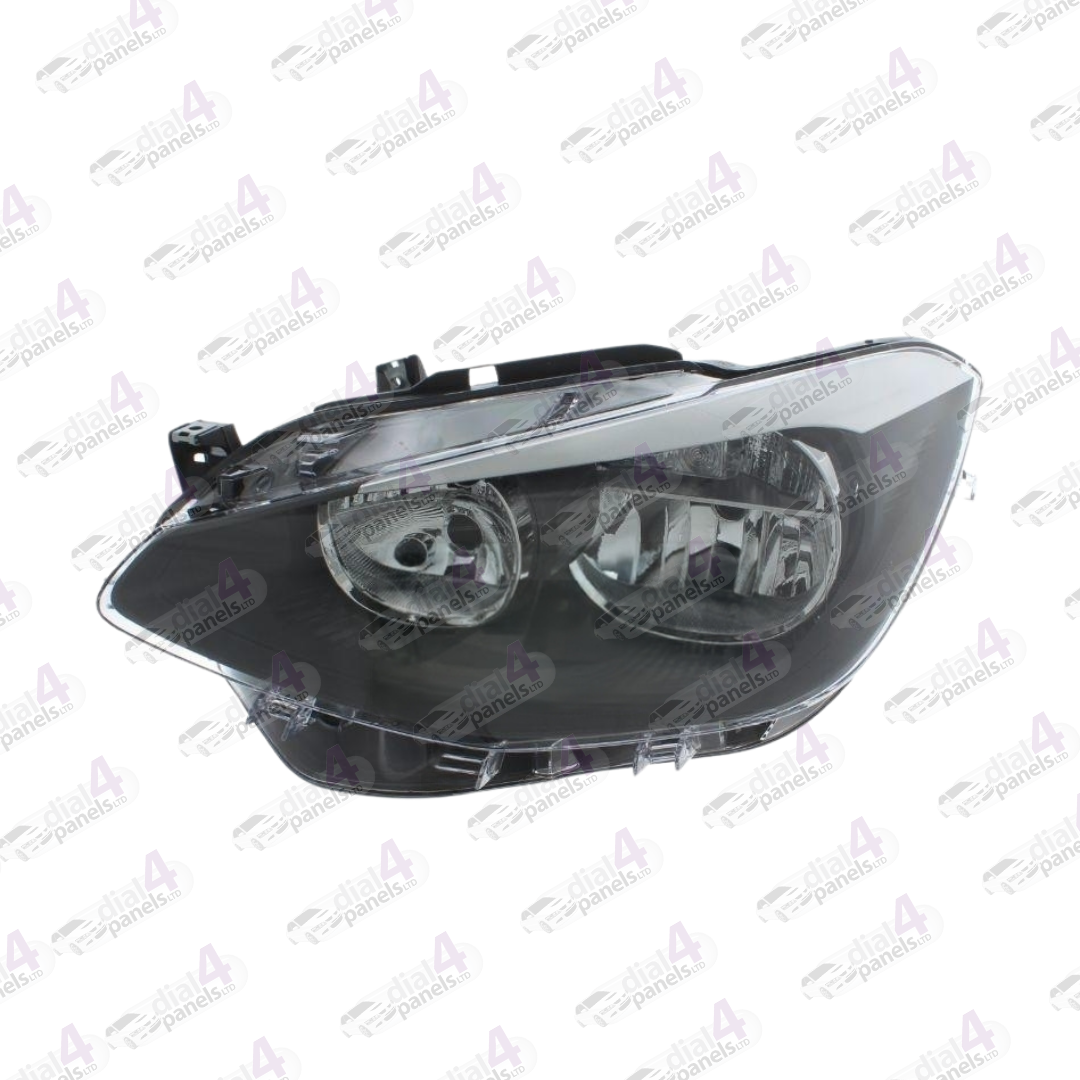 BMW 1 SERIES 2011-2015 HEADLAMP BLACK LEFT 63117229671 - 63117229685