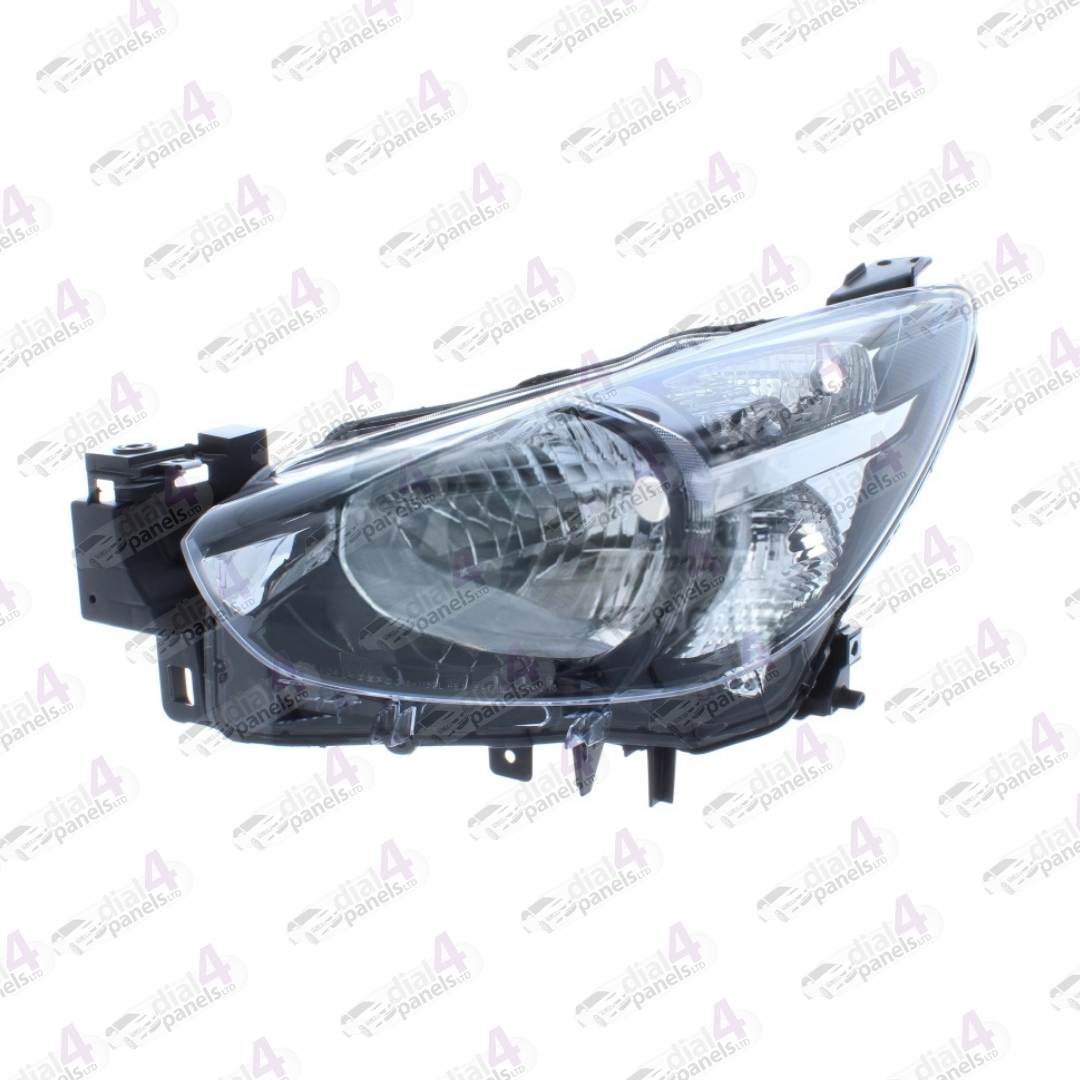 MAZDA 2 2015> HEADLAMP CHROME BLACK LEFT