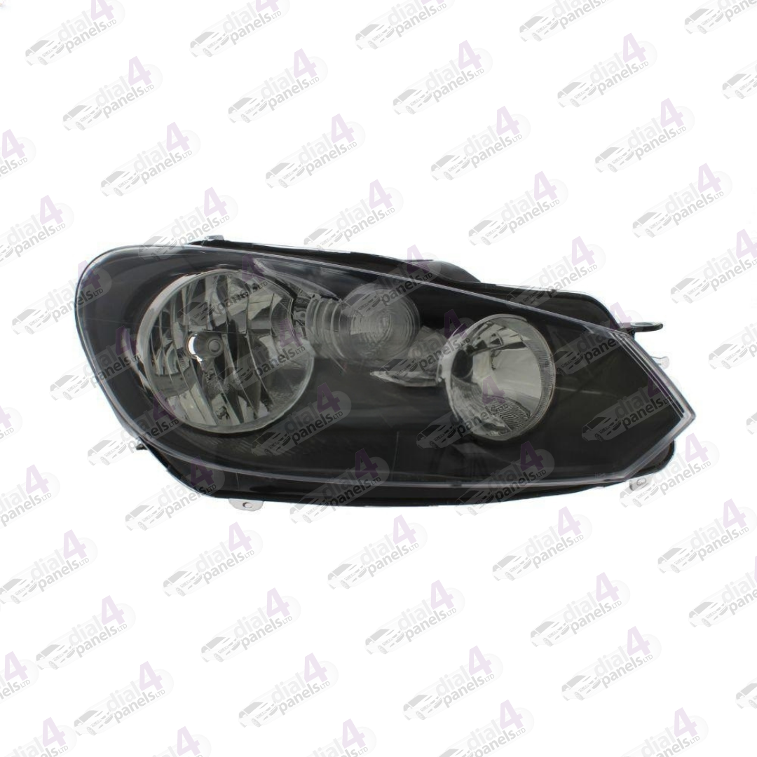 VOLKSWAGEN GOLF 2008-2012 HEADLAMP BLACK RIGHT 5K1941006J - 5K1941006L - 5K1941006M - 5K1941006P - 5K2941006H - 5K2941006J - 5K2941006K