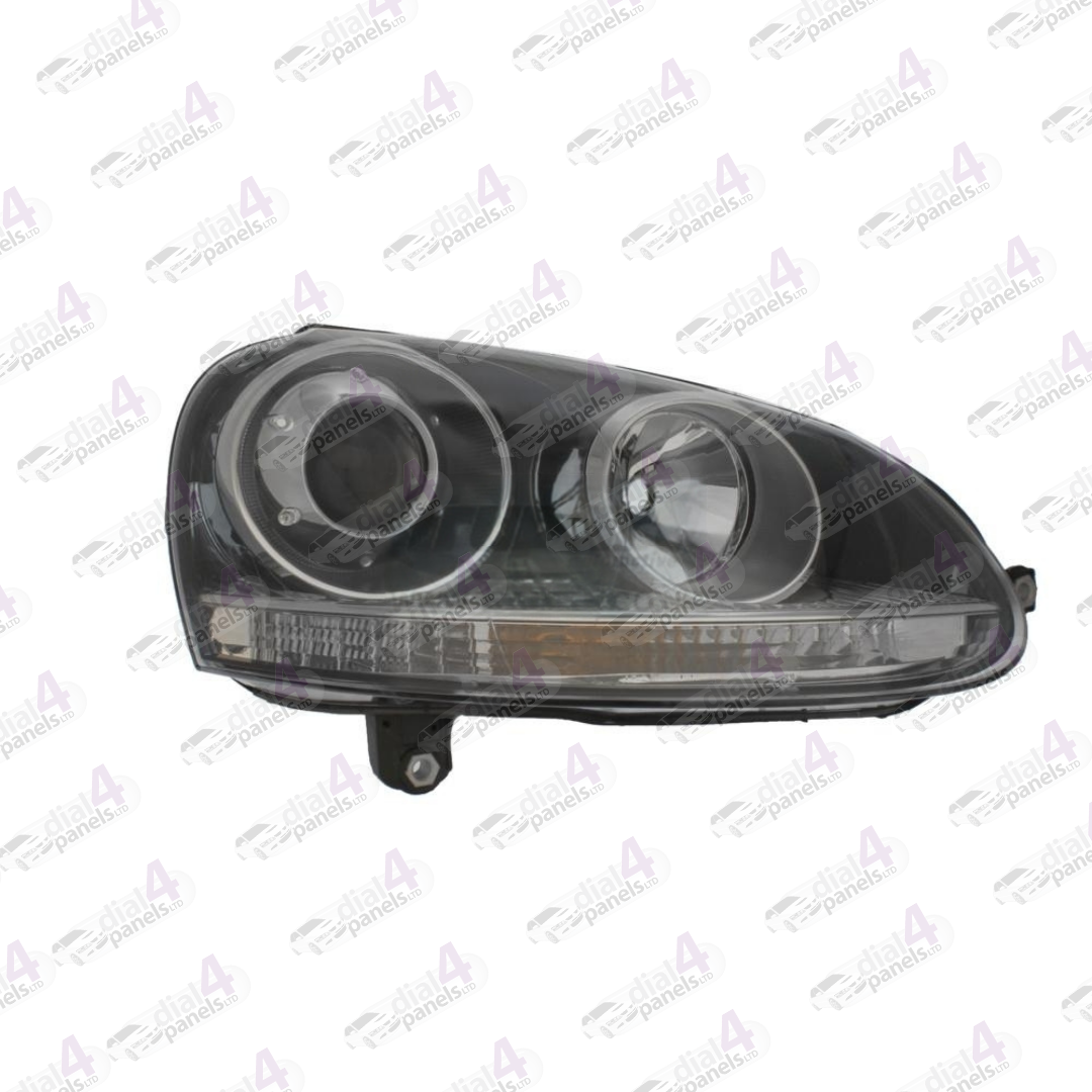 VOLKSWAGEN GOLF GTI 2003-2008 HEADLAMP XENON BLACK RIGHT
