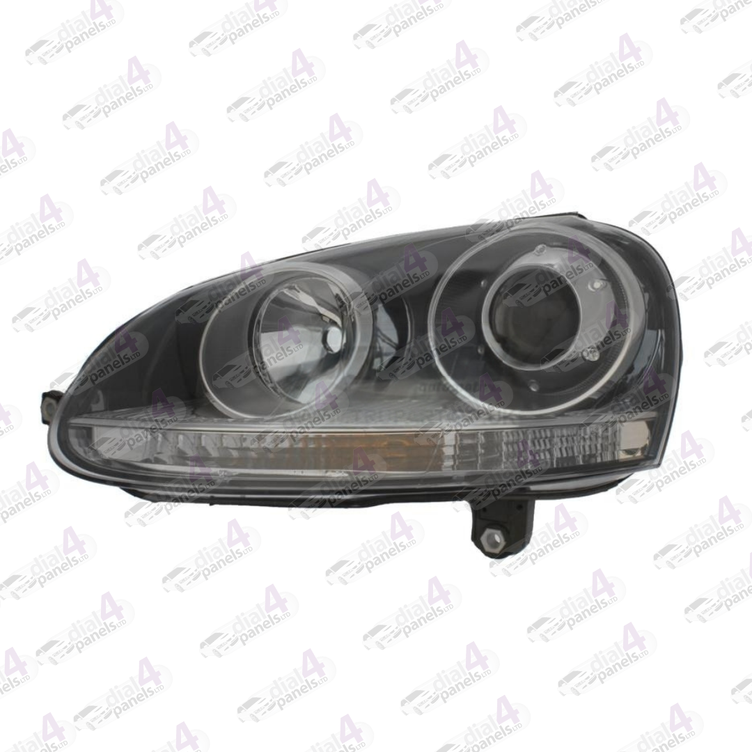 VOLKSWAGEN GOLF GTI 2003-2008 HEADLAMP XENON BLACK LEFT