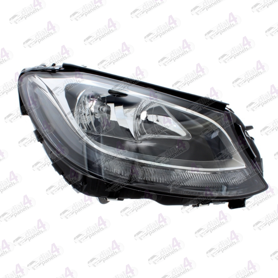 MERCEDES C CLASS 2014-2018 HEADLAMP BLACK LED DRL RIGHT A2058200861 - A2059066802