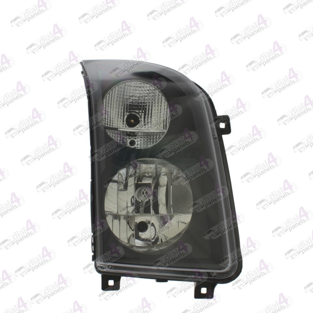 VOLKSWAGEN CRAFTER 2006-2016 HEADLAMP BLACK RIGHT 2E1941016 - 2E2941016