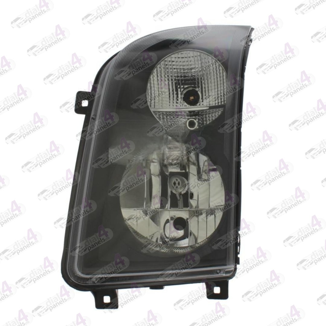 VOLKSWAGEN CRAFTER 2006-2016 HEADLAMP BLACK LEFT 2E1941015 - 2E2941015