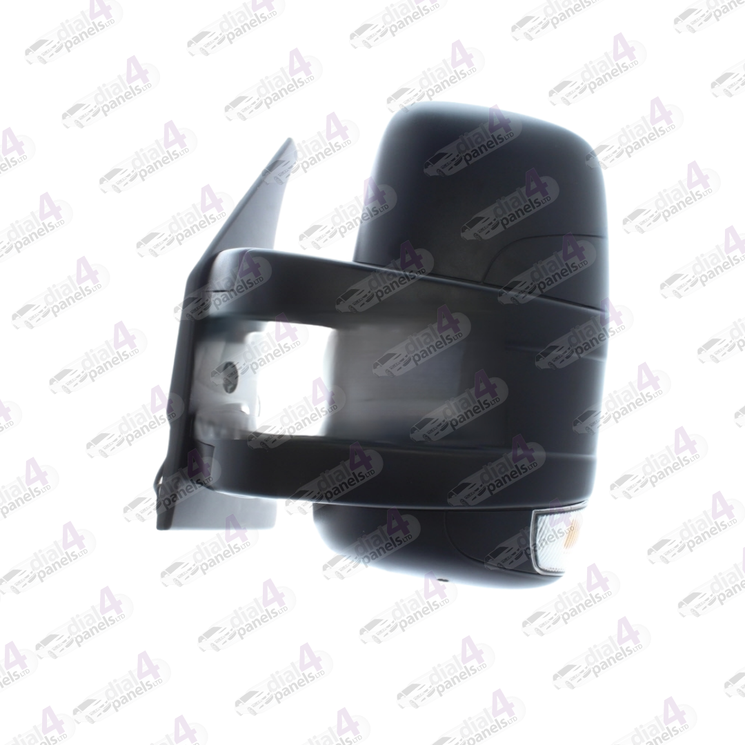 IVECO DAILY 2006-2010 DOOR MIRROR SHORT ARM MANUAL WITH INDICATOR BLACK LH