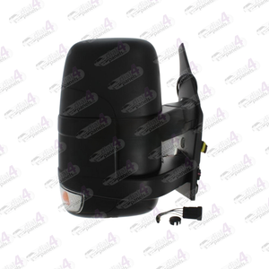 IVECO DAILY 2009-2012 DOOR MIRROR SHORT ARM MANUAL WITH INDICATOR W ANTENNA BLACK RH