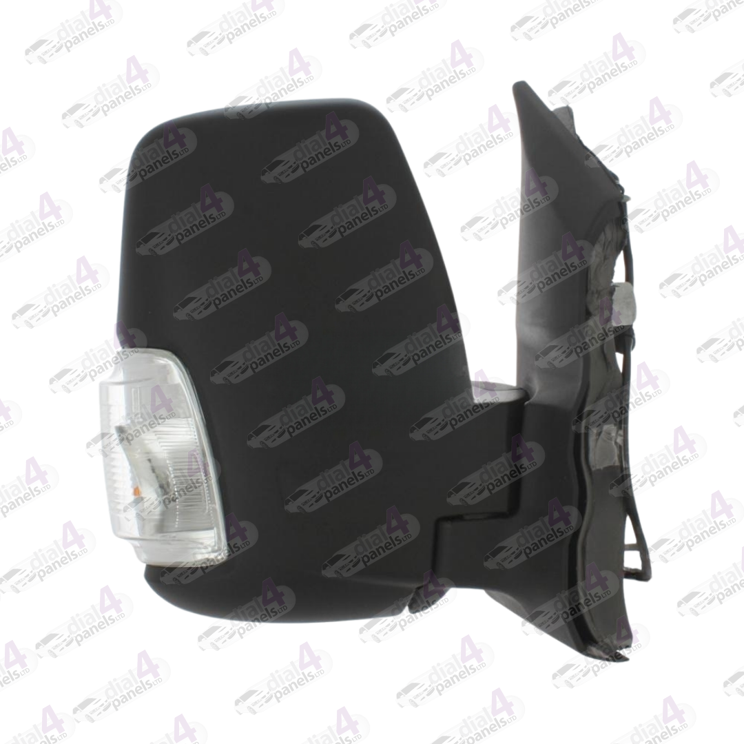 FORD TRANSIT 2014-2019 DOOR MIRROR SHORT ARM MANUAL CLEAR INDICATOR BLACK RH