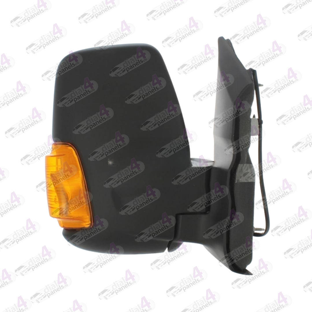 FORD TRANSIT 2014-2019 DOOR MIRROR SHORT ARM MANUAL AMBER INDICATOR BLACK RH