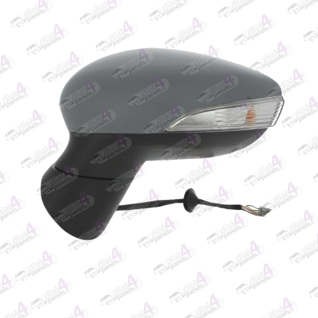 FORD FIESTA 2008-2012 DOOR MIRROR ELECTRIC HEATED PRIMED WITH INDICATOR 6 PIN 8 HOLE PLUG LH