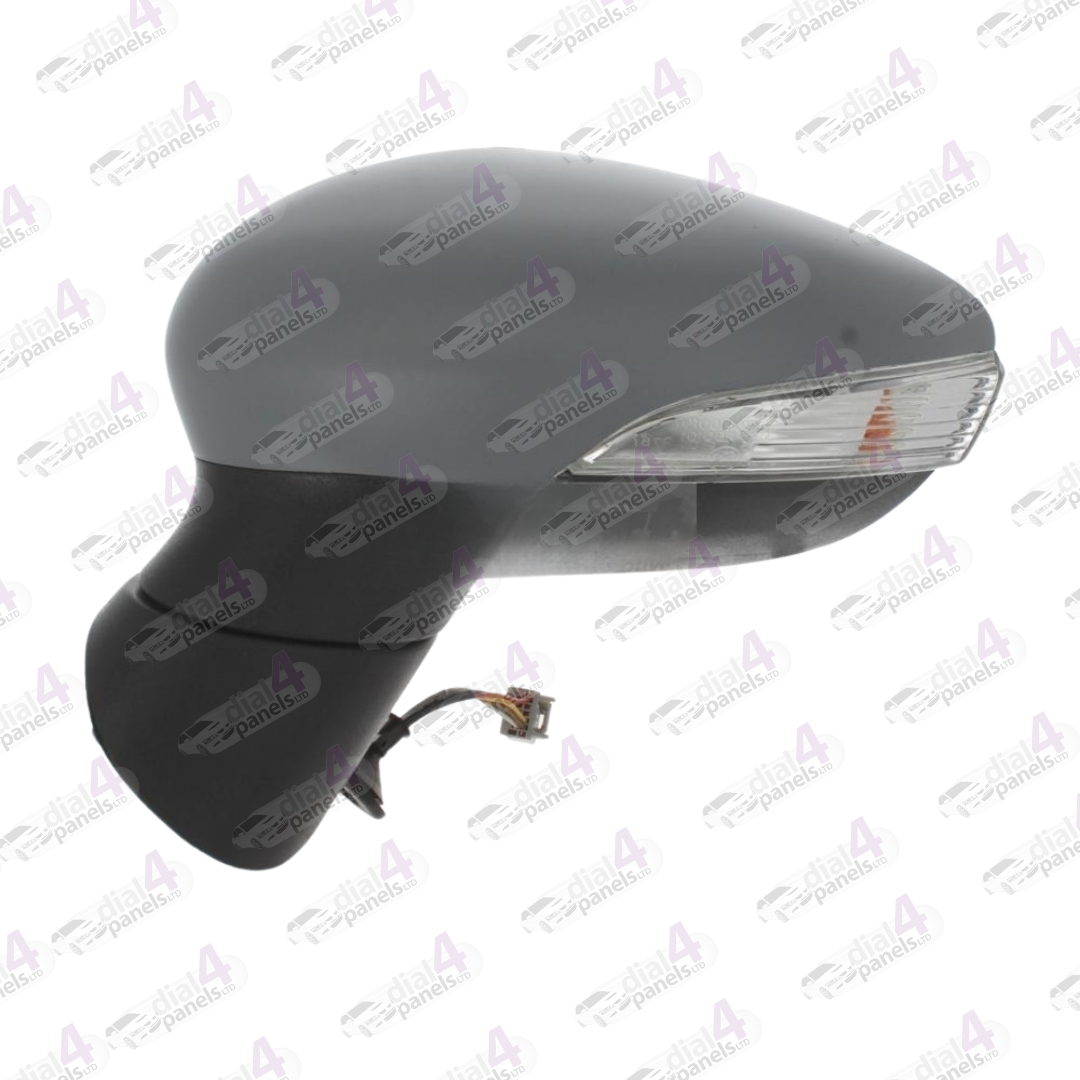 FORD FIESTA 2012-2017 DOOR MIRROR ELECTRIC HEATED PRIMED WITH INDICATOR 10 HOLE PLUG LH