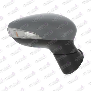 FORD FIESTA 2012-2017 DOOR MIRROR ELECTRIC HEATED POWER FOLD PUDDLE LAMP PRIMED WITH INDICATOR 10 HOLE RH