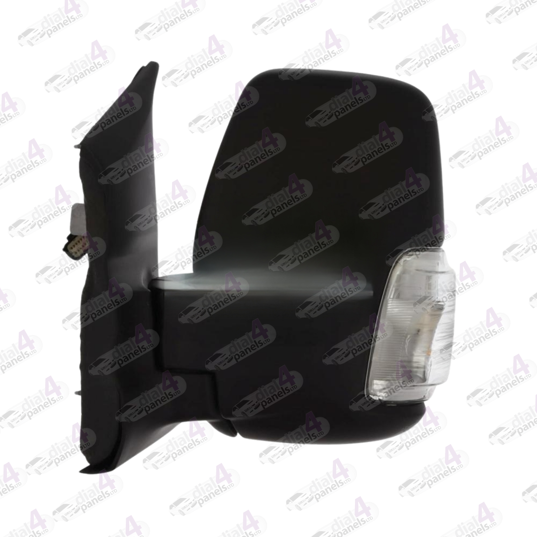 FORD TRANSIT 2019> DOOR MIRROR DOOR MIRROR SHORT ARM ELECTRIC HEATED WITH CLEAR INDICATOR (5W BULB) BLACK LH