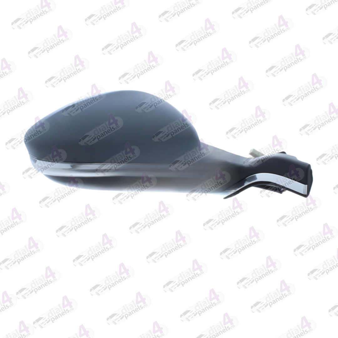 PEUGEOT 208 2012-2019 DOOR MIRROR ELC HT POWER FOLD WITH INDICATOR BLACK ARM GREY PRIMED COVER TEMPERATURE SENSOR RH