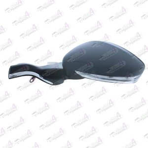 PEUGEOT 2008 2013-2019 DOOR MIRROR ELECTRIC HEATED POWER FOLD WITH INDICATOR BLACK ARM GREY PRIMED COVER LH