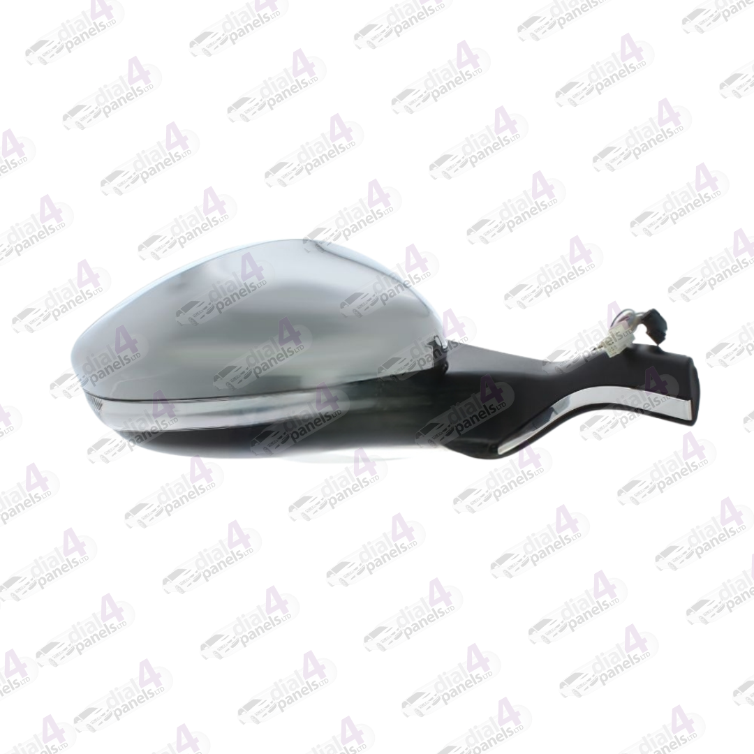 PEUGEOT 2008 2013-2019 DOOR MIRROR ELECTRIC HEATED POWER FOLD WITH INDICATOR BLACK ARM CHROME TRIM& COVER TEMPERATURE SENSOR RH