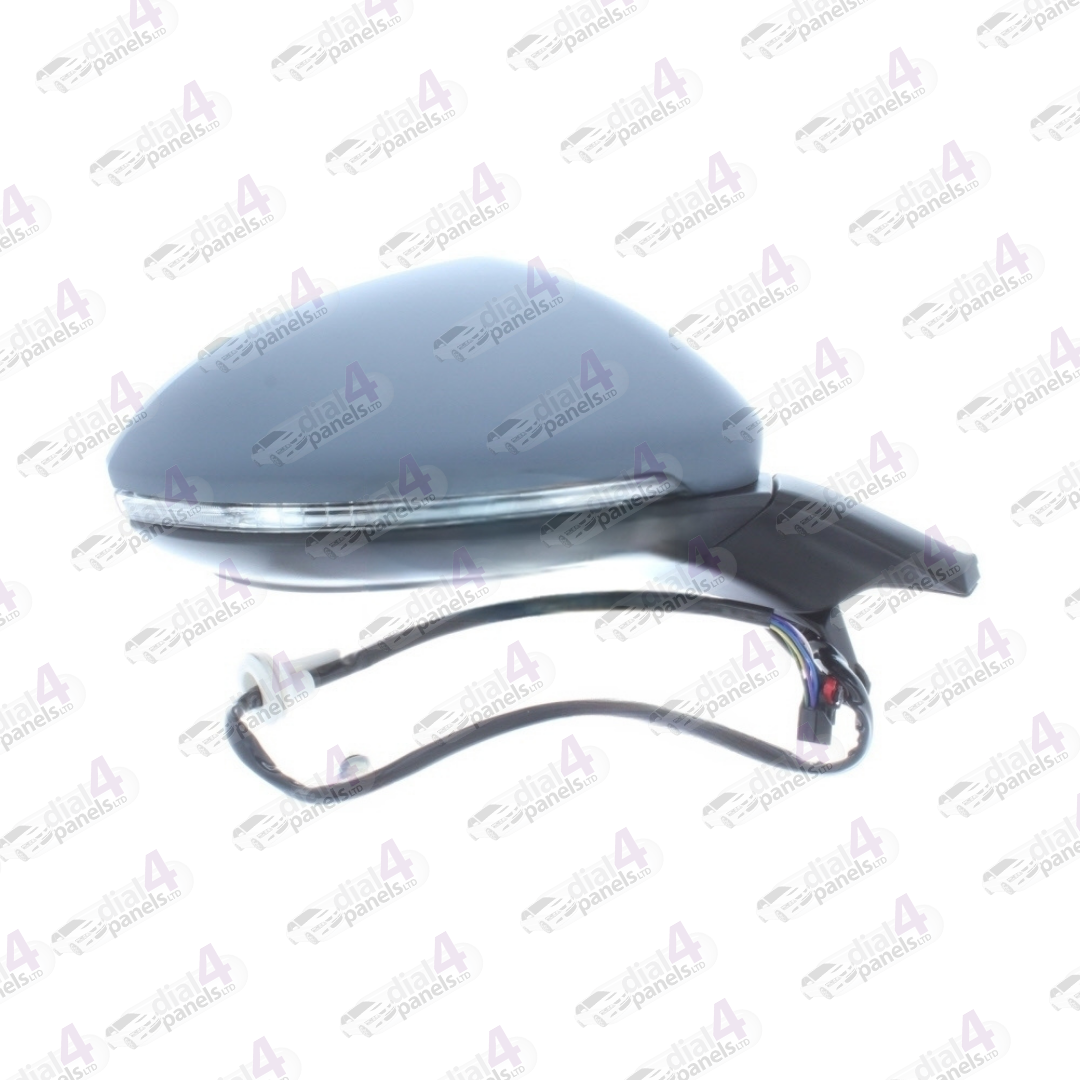 VOLKSWAGEN GOLF 2013-2017 DOOR MIRROR ELECTRIC HEATED POWER FOLD PUDDLE LAMP WITH INDICATOR PRIMED RH